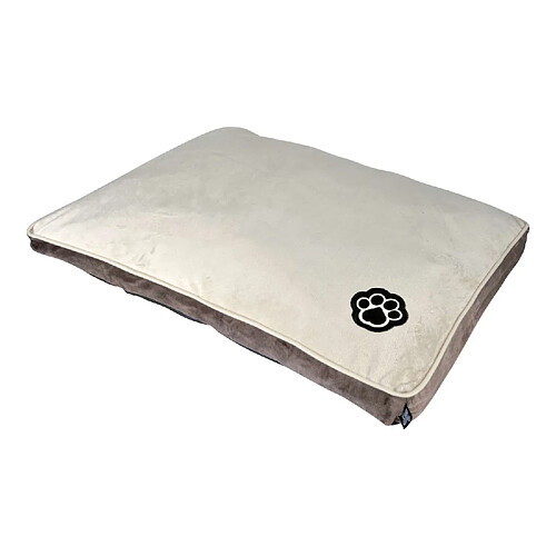 Toilinux Coussin rectangle Max - Beige et marron - Long 100 cm