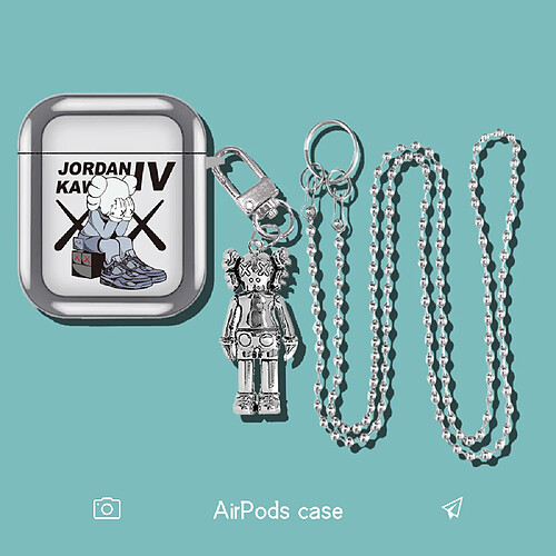 GUPBOO Airpods Coque Housse Étui Protecteur Compatible pour AirPods1/2-Poupée de rue de sésame de bande dessinée