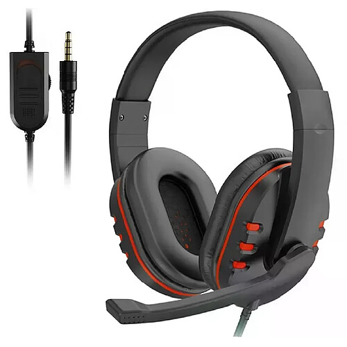 Écouteurs de jeu filaires 3.5mm, casque d'écoute antibruit avec contrôle du Volume du Microphone