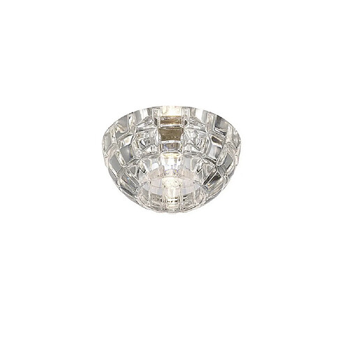 Inspired Downlight encastré rond G9 motif cube chrome poli, cristal