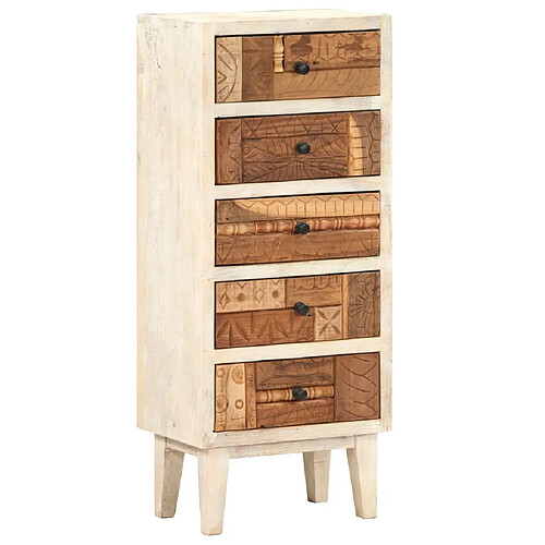 vidaXL Armoire à tiroirs 45 x 30 x 105 cm Bois de récupération massif