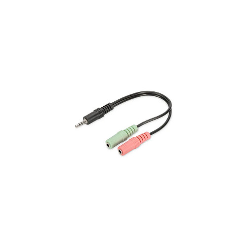 DIGITUS Adaptateur audio pour casque, fiche jack 3,5 m ()