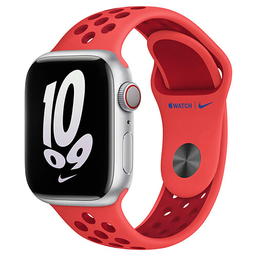 Nike Sport Band pour l'Apple Watch Series 1-9 / SE - 38/40/41 mm / Series 10 - 42 mm - Bright Crimson / Gym Red