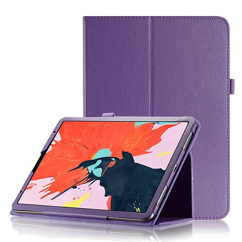 Wewoo Housse Étui Coque en cuir à rabat horizontal Texture Litchi pour iPad Pro 11 pouces 2018avec support et fonction Veille / Réveil Pourpre