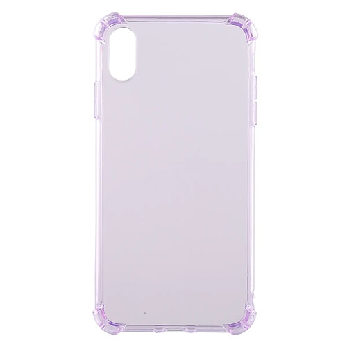 Wewoo Coque TPU Transparent Dropproof 0.75mm pour iPhone XR (Violet)