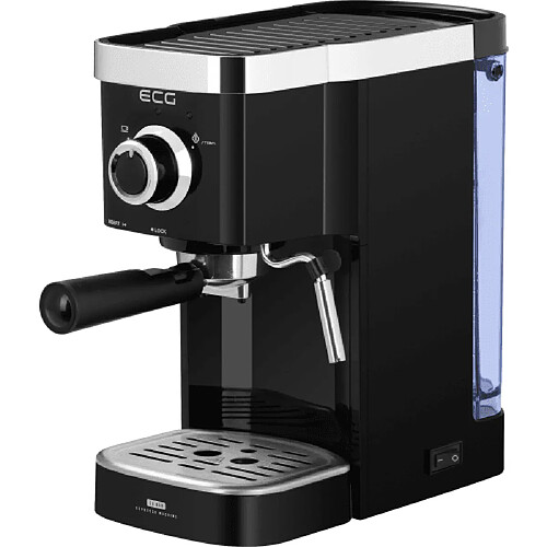 Ecg ESP 20301 Machine Expresso 1450W 1.25L Acier Inoxydable Réutilisable Mousseur à Lait Chauffe Tasse Noir