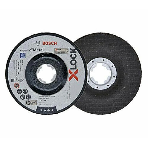 Bosch 260925C123 5 pièces Disque abrasif Expert for (métal, X-Lock, Ø 125 mm, alésage Ø 22,23 mm, Accessoire pour meuleuse Angulaire)