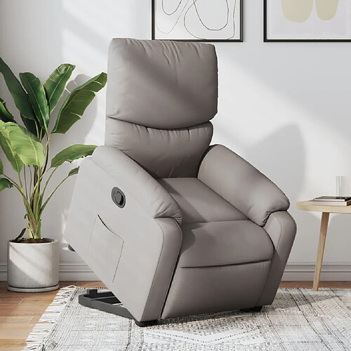 vidaXL Fauteuil inclinable taupe tissu