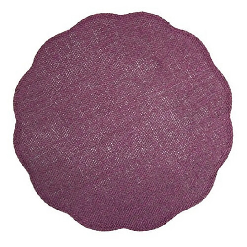 Decorline Set de table - D 38 cm - Fibre papier - Fleur - Prune