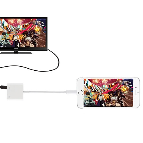 Wewoo Pour iPhone X et 8 7, 8 Plus 7 plus, 6 6s, 6 Plus 6s plus Adaptateur de câble numérique de HDMI de Lightning à AV HDMI / HDTV,