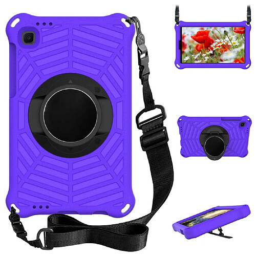 Coque en TPU avec béquille et bandoulière violet pour votre Samsung Galaxy Tab A7 Lite 8.7 pouces