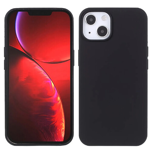 Coque en silicone solide, antichoc noir pour votre Apple iPhone 13 6.1 pouces