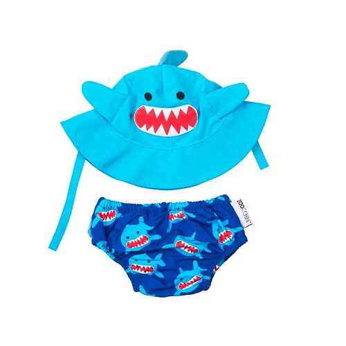 Zoocchini Maillot et Chapeau Requin (3-6M)