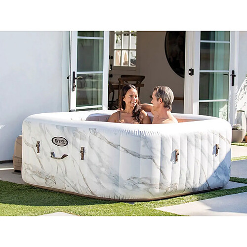 Spa gonflable PureSpa Calacatta carré Bulles 4 places / Intex