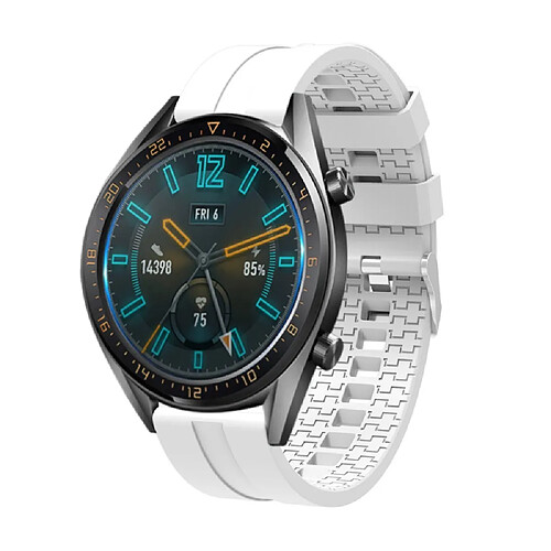 Bracelet en silicone 22mm blanc pour votre Huawei Watch GT