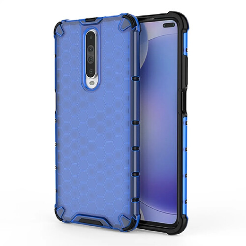 Wewoo Coque Pour Xiaomi Redmi K30 Shockproof Honeycomb PC + TPU Housse de protection Bleu