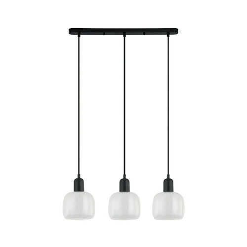 Luminaire Center Suspension Lamezia Verre,Acier Noir