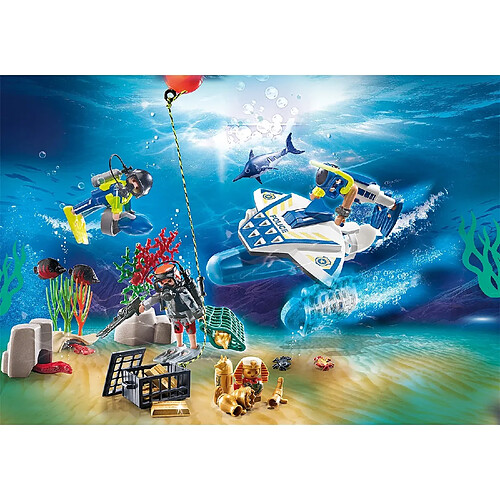 Playmobil® City Action Calendrier de l'Avent Jeu de bain Policiers mission aquatique