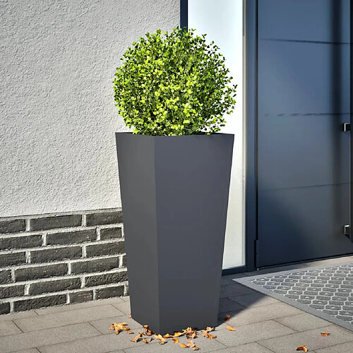 vidaXL Jardinière anthracite 35x35x75 cm acier