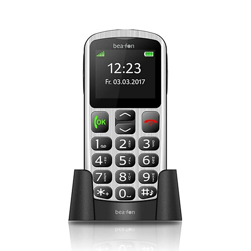 Teléfono celular Beafon SL250 3G Single Sim plateado · Reconditionné