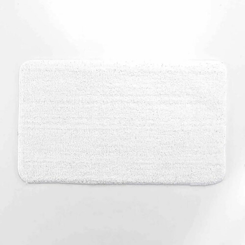 Paris Prix Tapis de Bain Microfibre Métallisé 45x75cm Blanc