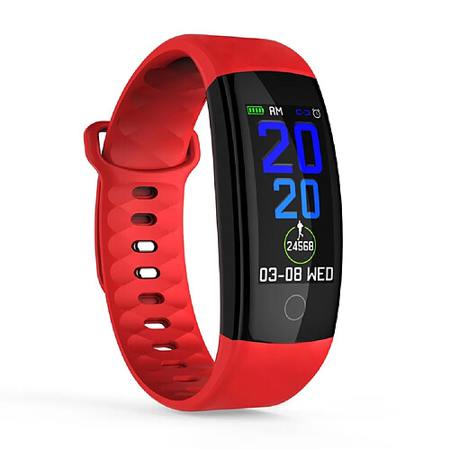 Wewoo Bracelet connecté QS01 0,96 pouces Écran couleur TFT Smartwatch IP67 ÉtancheRappel d'appel de soutien / Surveillance de la fréquence cardiaque / du sommeil / de la pression artérielle / Rappel sédentaire Rouge