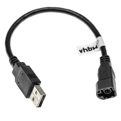 vhbw Adaptateur pour autoradio 4 broches avec prise USB compatible avec VW Polo 6R (2009 - 2014), Scirocco (2008+)