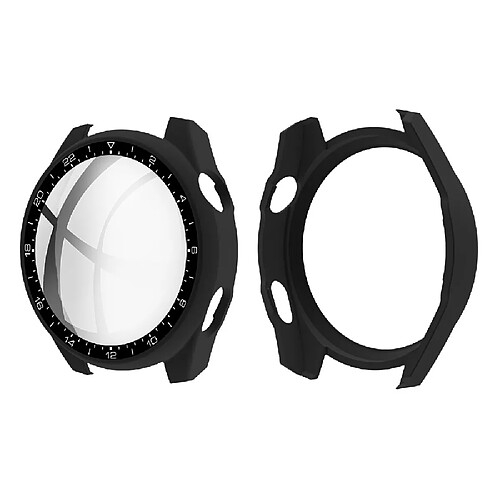 Coque en TPU anti-griffes, caoutchouté avec cadran/sensible au toucher, noir pour votre Huawei Watch 3 Pro 48mm