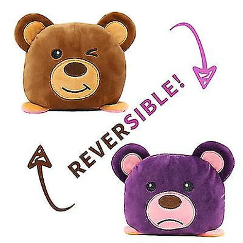 Universal Jouet en peluche animale réversible double face 15 cm Cadeau de Noël pour les enfants