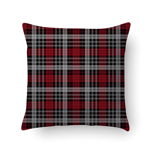 Alter Coussin avec impression numérique, 100% Made in Italy, Coussin de canapé décoratif, amovible et lavable, modèle Tartan - Ligeia, cm 40x40x5