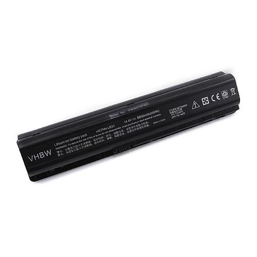 vhbw Batterie compatible avec HP Pavilion dv9286EA, dv9287CL, dv9288EA, dv9289EA, dv9291EA ordinateur portable Notebook (6600mAh, 14,4V, Li-ion)