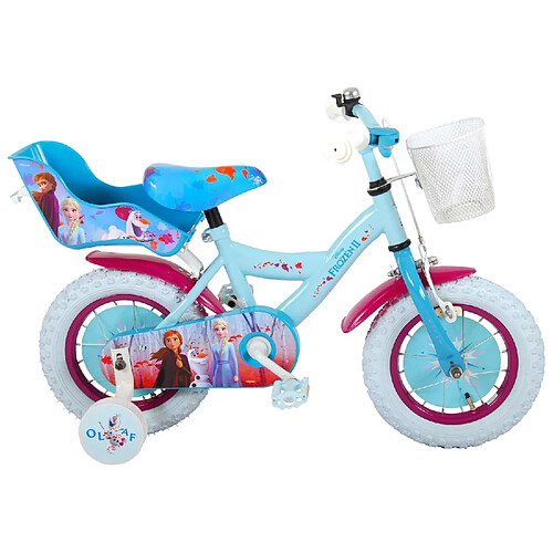 Volare Vélo enfant Disney La reine des neiges 2 12 pouces bleu/mauve assemblé à 95%