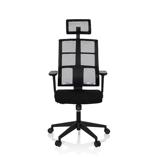 Chaise de bureau / chaise pivotante SPINIO PRO maille / tissu noir hjh OFFICE