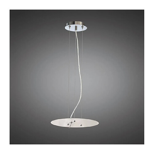 Luminaire Center Suspension Nordica Kit 43CM, chrome poli/arylique blanc