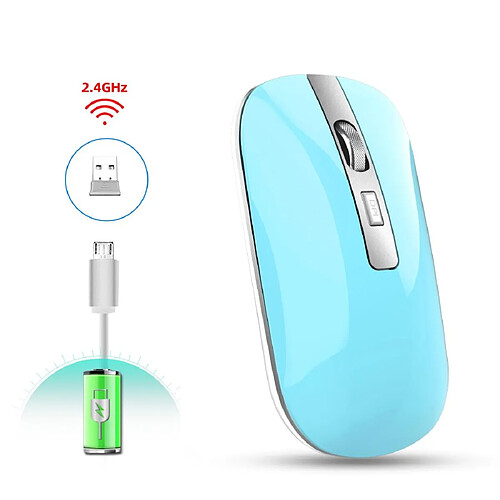 Yonis Souris Sans Fil Rechargeable Silencieuse Haute Résolution