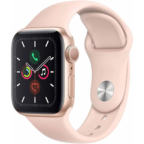 Apple Watch Serie 5 GPS, boîtier 44mm Aluminium Or et bracelet sportif sable · Reconditionné