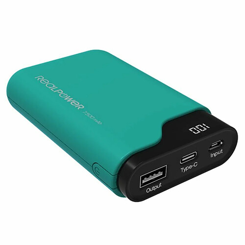 Powerbank (batterie supplémentaire) RealPower PB-7500C 243966 Li-Ion 7500 mAh 1 pc(s)