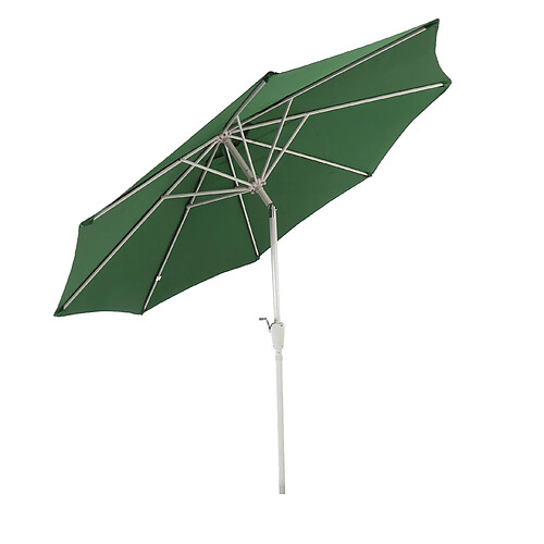 Decoshop26 Parasol de jardin Ø 2,7m inclinable polyester/aluminium 5kg vert 04_0003878