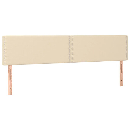 Maison Chic Lot de 2 Têtes de lit design pour chambre - Décoration de lit Crème 90x5x78/88 cm Tissu -MN99915