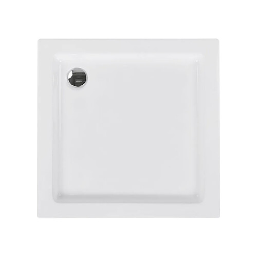 Beliani Bac de douche AMPAY 80 x 80 x 5 cm Blanc