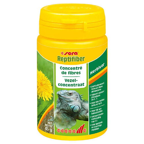 Concentré de Fibres Reptifiber pour Reptiles Herbivores - Sera - 100ml