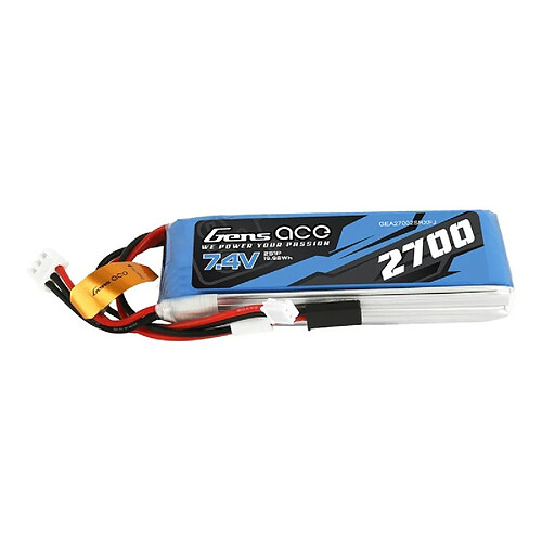 Gens Ace Gensace Accu Lipo 2700mAh 7.4V 2S TX pour emetteur Futaba, Frsky Taranis, Sanwa