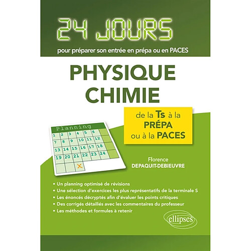 Physique chimie, de la terminale S à la prépa ou à la Paces : 24 jours pour préparer son entrée en prépa ou en Paces · Occasion