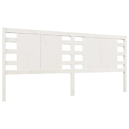 Maison Chic Tête de lit moderne pour chambre - Décoration de lit Blanc 156x4x100 cm Bois massif de pin -MN88220