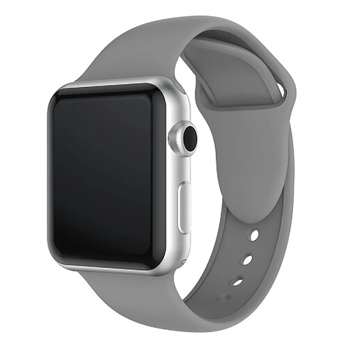 Wewoo Bracelet Bande de montre en silicone à double rivets pour Apple Watch séries 3 et 2 1 42 mm (Gris)