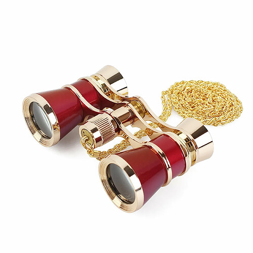 YUANFU Jumelles Opera House Mini télescope 3X25 avec collier Concert pour femmes (rouge)