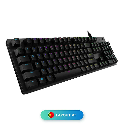 Teclado Logitech G512 Carbon GX Marrón Lightsync RGB 920-009434