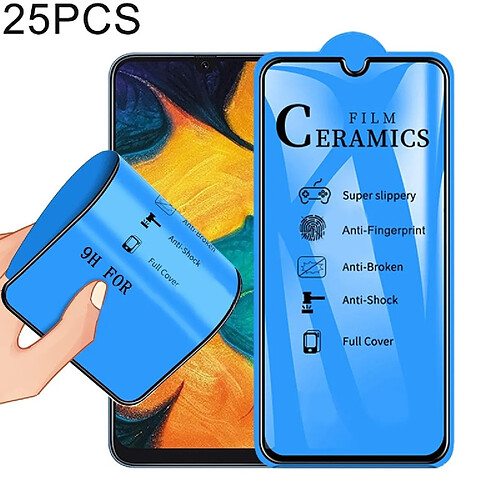 Wewoo Film de verre trempé de céramique à pleine couverture25 PCS 2.5Dpour Galaxy A20 / A30 / A50 / M30