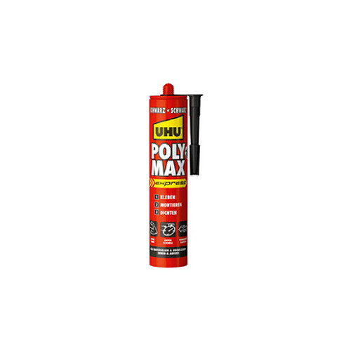 UHU Colle de montage POLYMAX EXPRESS, cartouche 425 g, noir ()