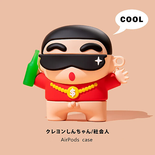 GUPBOO Airpods Coque Housse Étui Protecteur Compatible pour AirPods Pro-Personnalité sociale japonaise